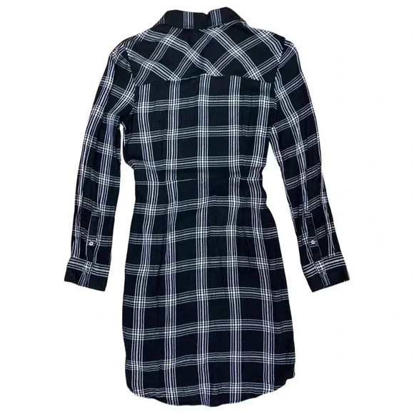 UNTUCKIT black and white plaid TESSA SHIRT wrap DRESS size 2 - Picture 4 of 8